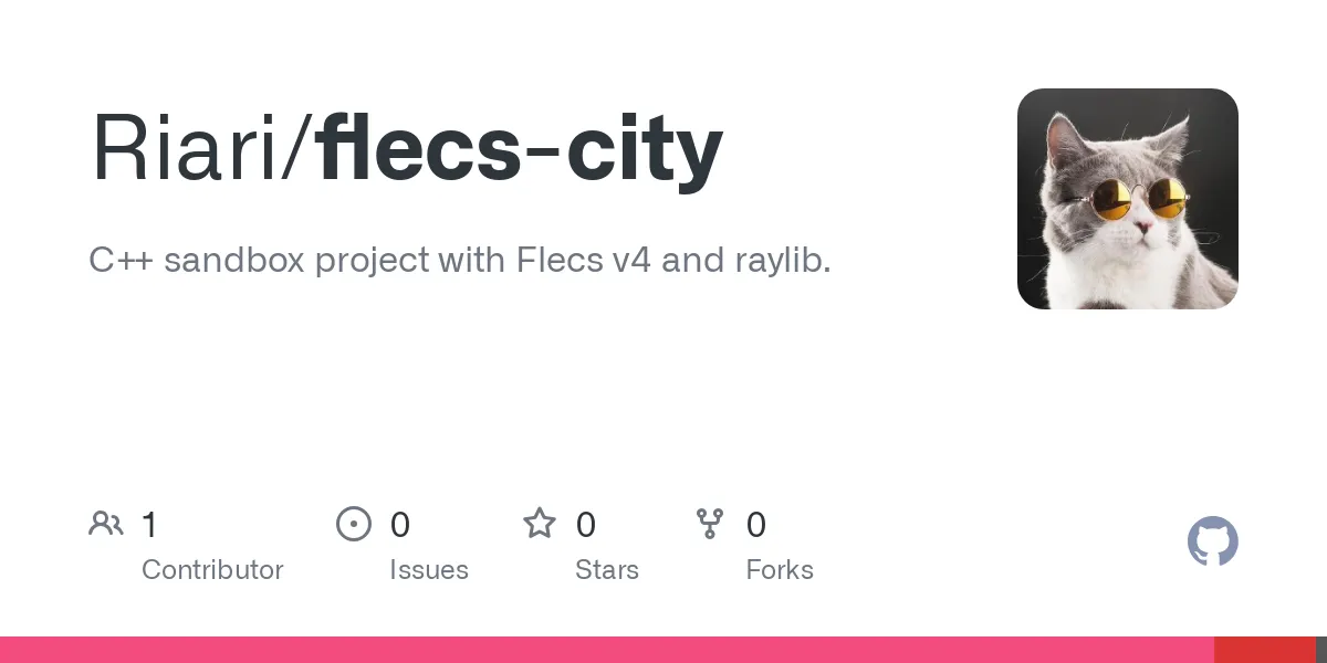 C++ sandbox project with Flecs v4 and raylib. Contribute to Riari/flecs-city development by creating an account on GitHub.