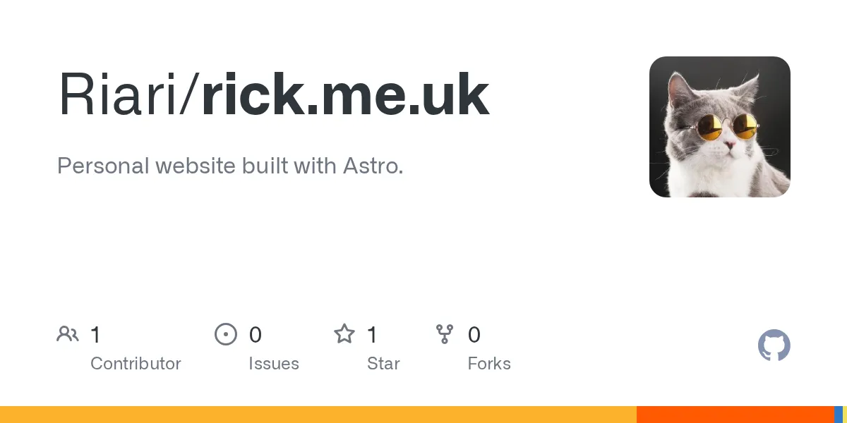 Personal website built with Astro. Contribute to Riari/rick.me.uk development by creating an account on GitHub.