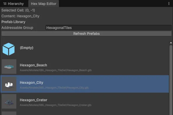 Map editor window
