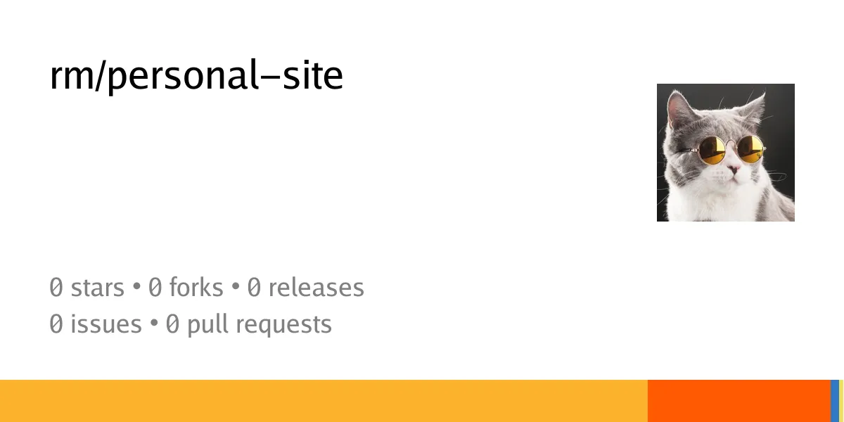 Summary card of repository rm/personal-site